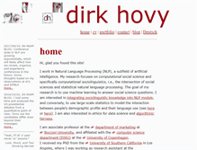 Tablet Screenshot of dirkhovy.com